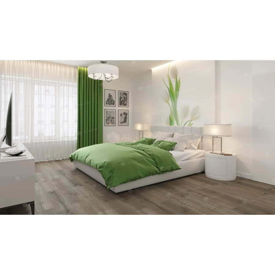 Каменный SPC ламинат Alpine Floor Real Wood синхронное тиснение Дуб Verdan ECO 2-4 43 класс 6 мм 2.23 кв.м 122х18.3 см