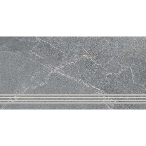 Ступень из керамогранита Lasselsberger Ceramics Диккенс матовая серая 6860-0071 60х30 см