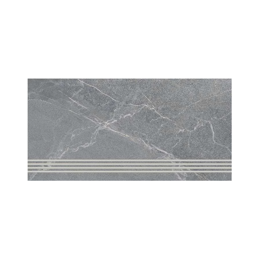 Ступень из керамогранита Lasselsberger Ceramics Диккенс матовая серая 6860-0071 60х30 см