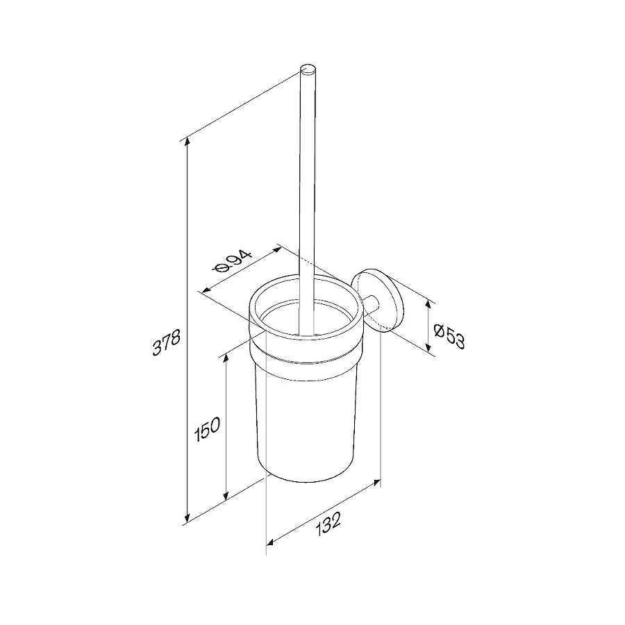 Стойка с туалетной щеткой Am Pm X-Joy черный A85A33322