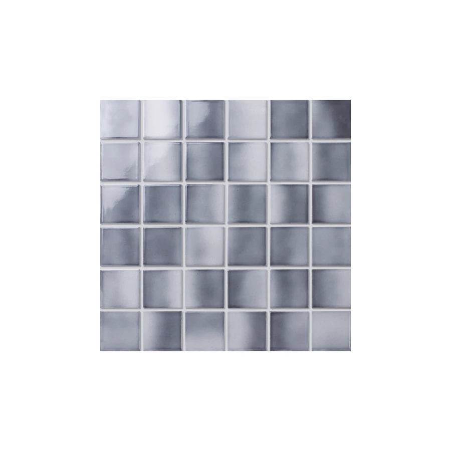 Мозаика Bonaparte Керамогранитная мозаика Retro grey 48х48 глянцевая серая 30,6х30,6 см