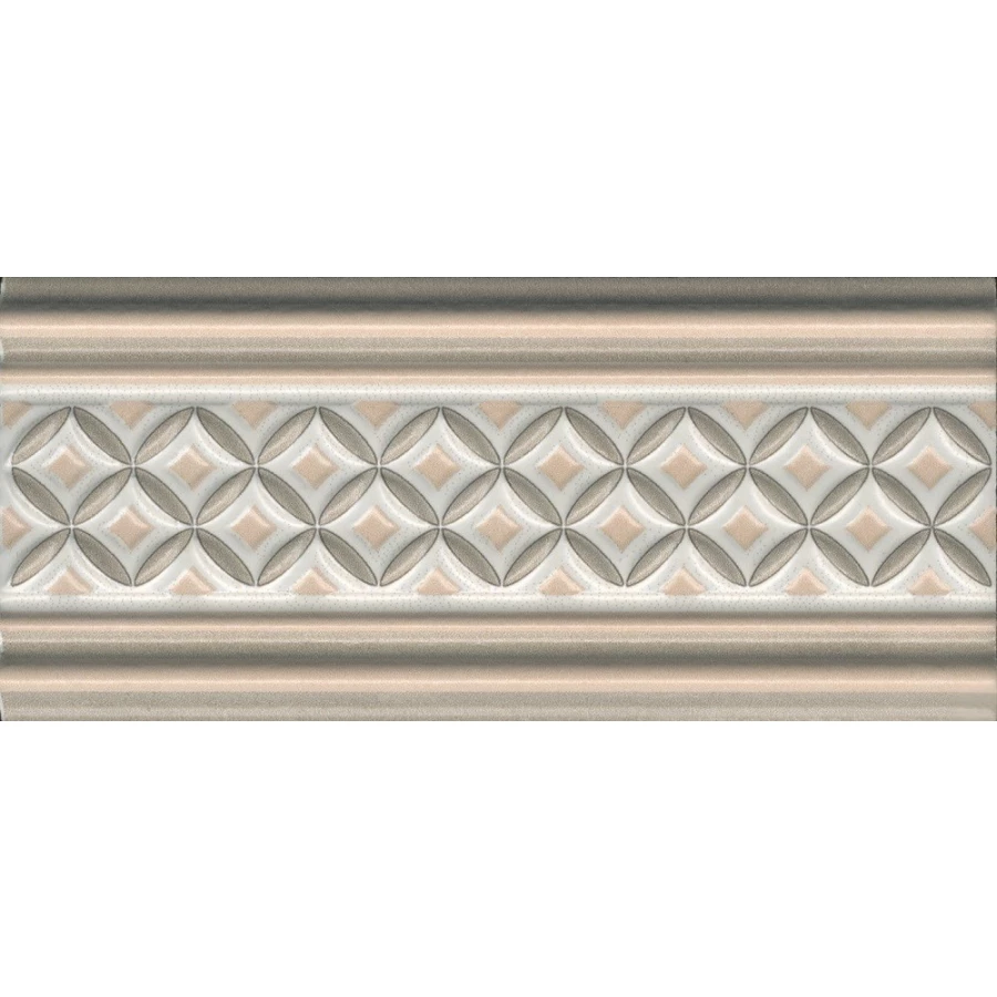 Плитка настенная Kerama Marazzi Монтальбано 3 Бордюр матовый серый LAB001 15x6,7 см