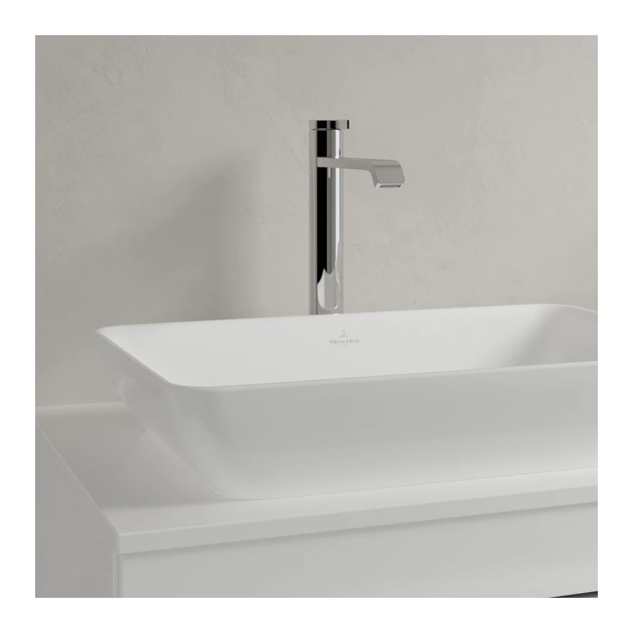 Раковина Villeroy&Boch Venticello полувстраиваемая накладная с переливом не шлиф Альпийский белый 41135501 55х36 см