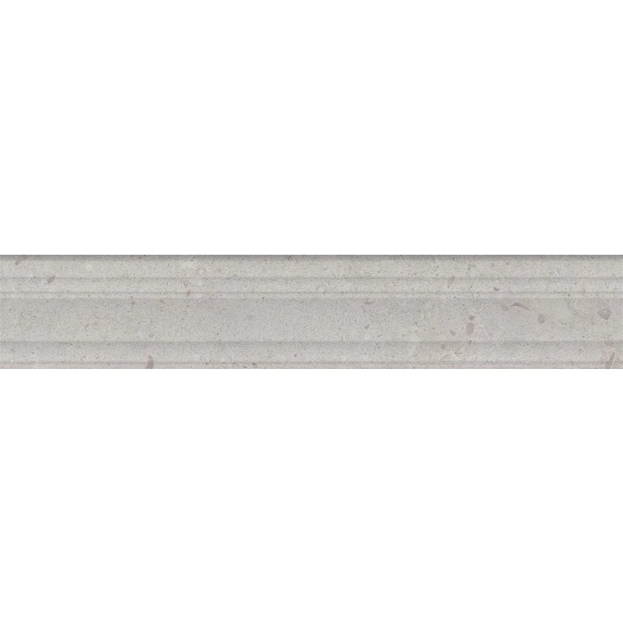 Бордюр Kerama Marazzi Риккарди серый светлый матовый структура обрезной BLF010R 40x7,3 см