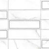 Плитка настенная ALMA Ceramica Bronks рельефная матовая белая TWA3060BRK27 60х30 см