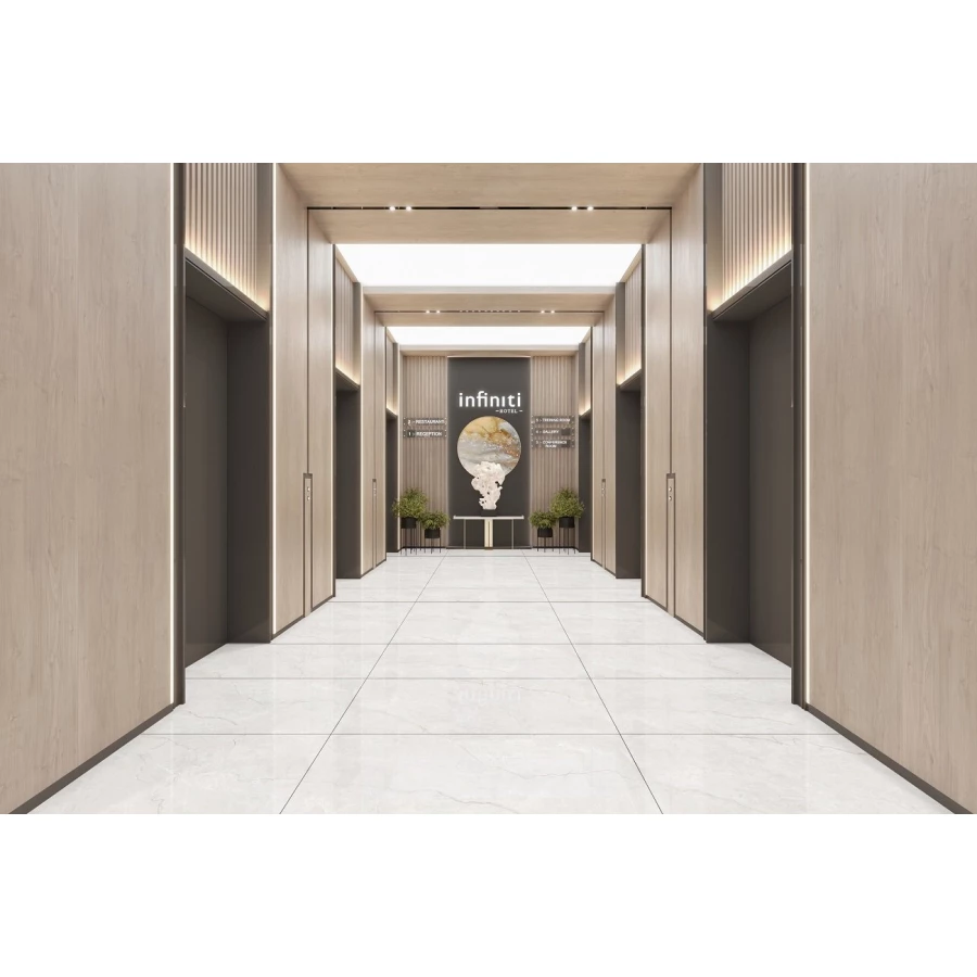 Керамогранит Ocean Ceramic India India 60Х120 Infinity Venetian Blanco глянцевый серый OC0000215 120х60 см