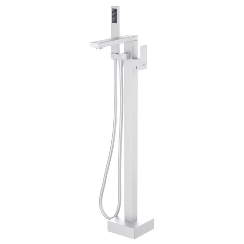 Смеситель для ванны с душем D&K Bayern Liszt напольный матовый белый DA1516008