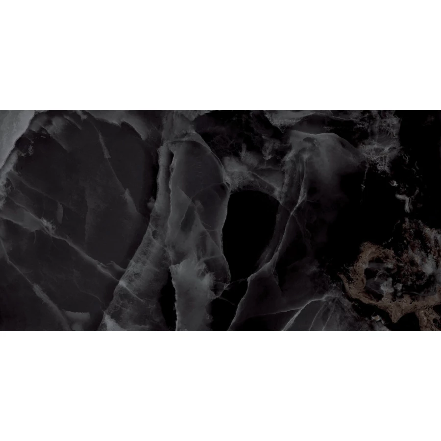 Керамогранит Laparet Andora Black полированный чёрный 120х60 см