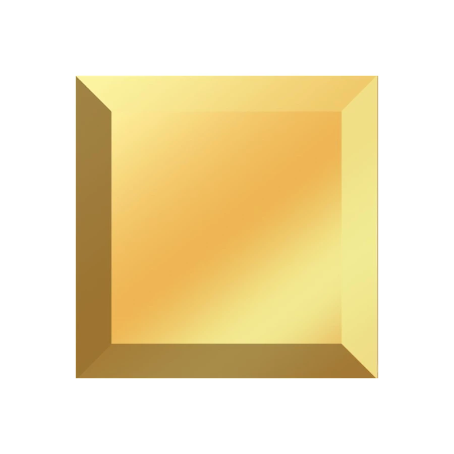 Плитка настенная Absolut Keramika Monocolor Biselado Gold ABC0000039 10x10 см