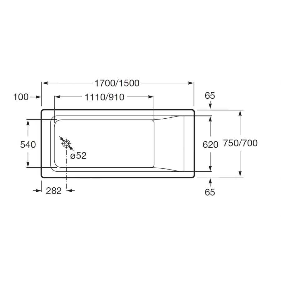Ванна акриловая Roca Easy прямоугольная Z.RU93.0.290.4 150x70 см