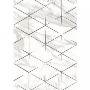 Плитка облицовочная Керамин Магра 7Д белый декор 40х27,5 см