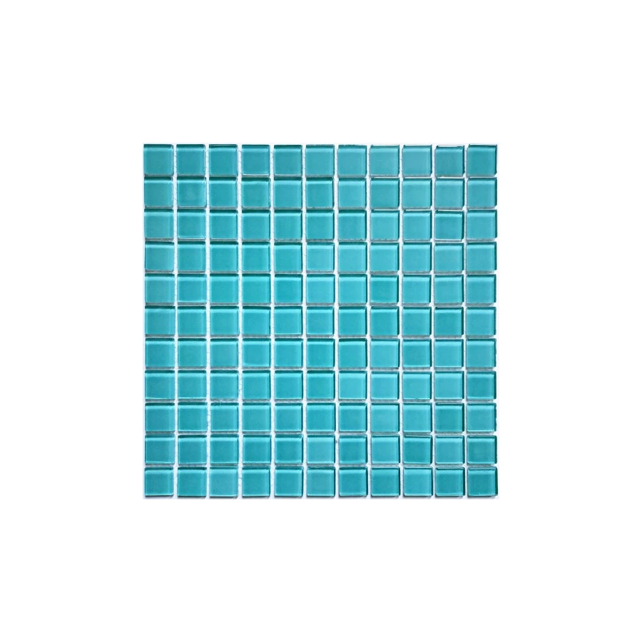 Мозаика Bonaparte Стеклянная мозаика Coral sea 25х25 глянцевая голубая 30х30 см