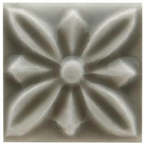 Вставка Adex Studio Taco Relieve Flor №1 Eucalyptus глянцевая оливковая ADST4056 3х3 см