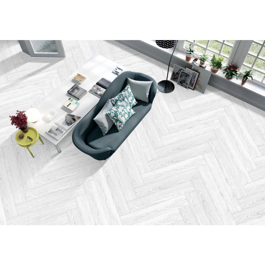 Керамогранит Belleza Silva Grey матовый белый 120х20 см