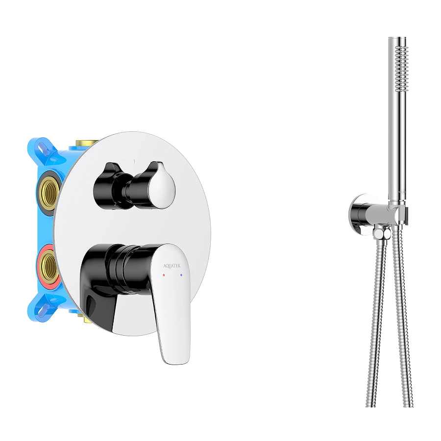 Душевой комплект Aquatek Бетта Set 3 в 1 хром AQ1172CR