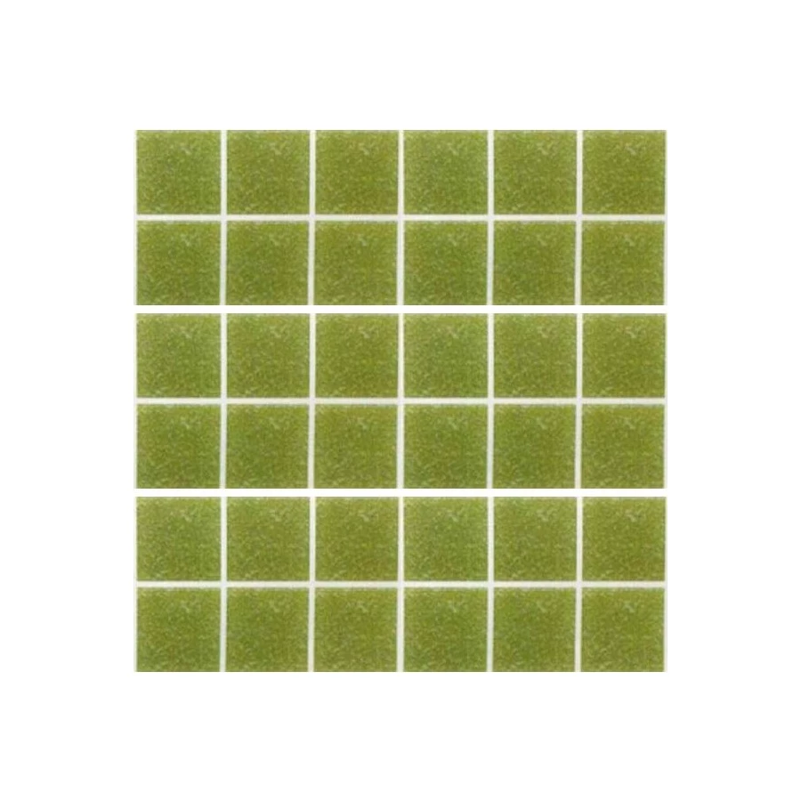 Стеклянная мозаика JNJ Mosaic Normal сетка 1x1 глянцевая зеленая BS20 31,8х31,8 см