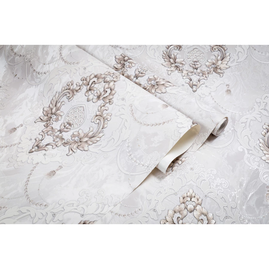 Обои флизелиновые Palitra Life Andijana серые PL72467-42 1,06х10,05 м