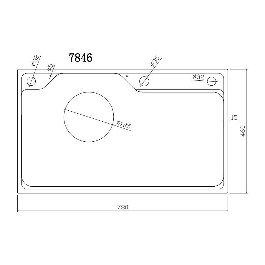Мойка Fmark для кухни графит FSC7846Q 78x46 см