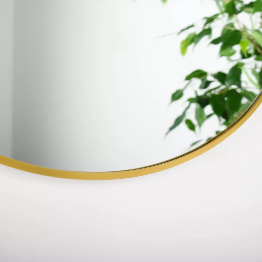 Зеркало Fixsen led с подсветкой овальное золото сатин FX-3120G 50х120 см