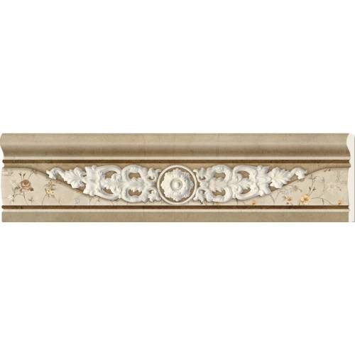 Плитка настенная Baldocer Goldsand Cenefa Бордюр глянцевый бежевый 31,6х7,5 см