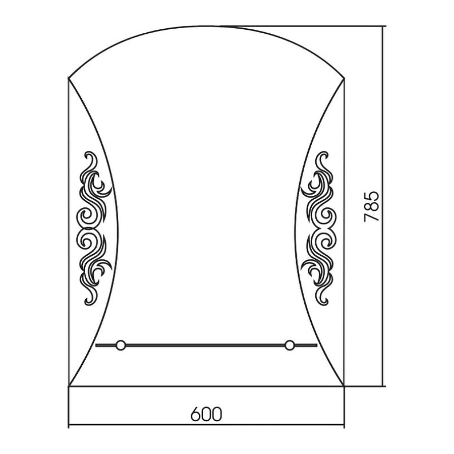 Зеркало Silver Mirrors с полкой 500х100 Спирея ФР-00002371 60x78.5 см