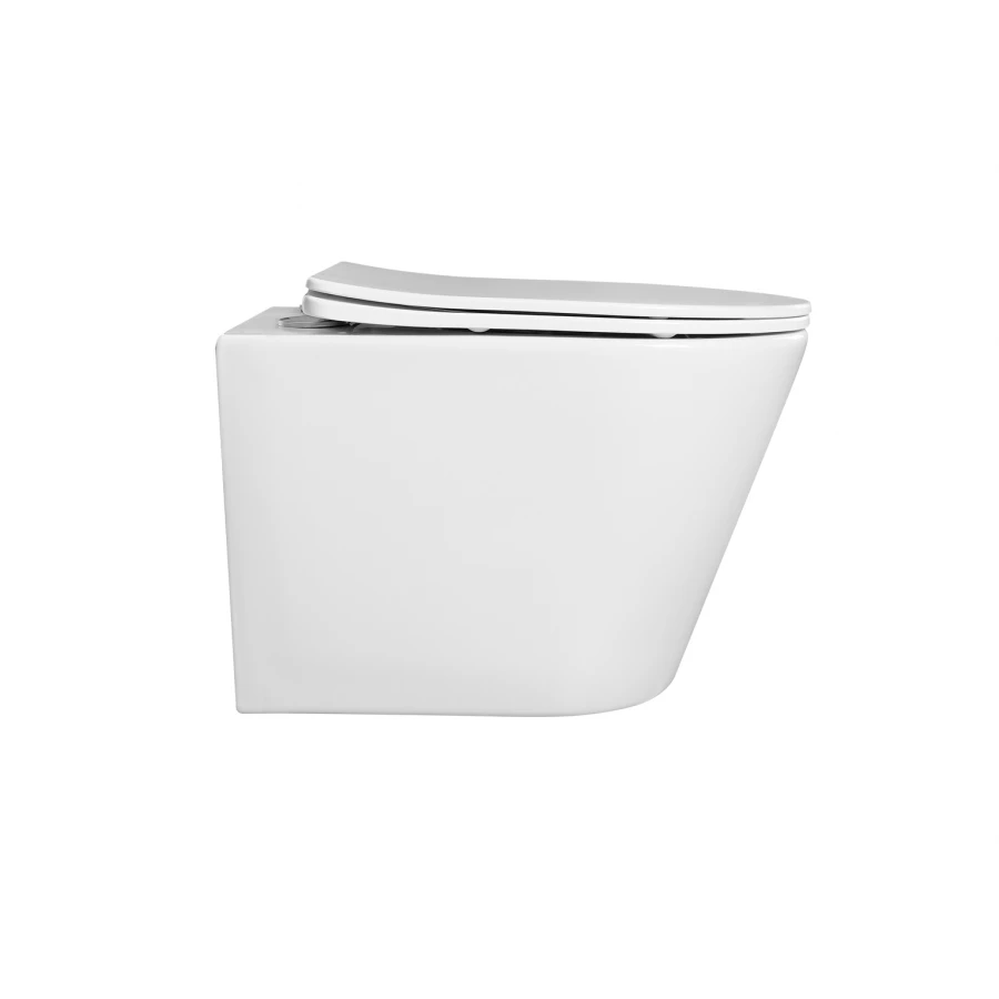 Унитаз-компакт подвесной Aquatek Вега Tornado тонкое сиденье с механизмом плавного закрывания крепеж AQ1904T-00 49х36х32 см