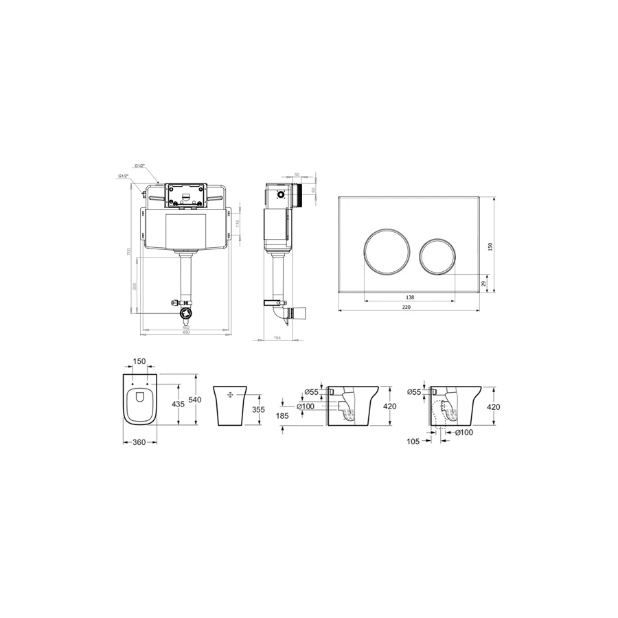Комплект 4 в 1 Lavinia Boho Relfix Bristol 77060248 (состоит из 33054040, 33290500, 38020010, 380502MB)