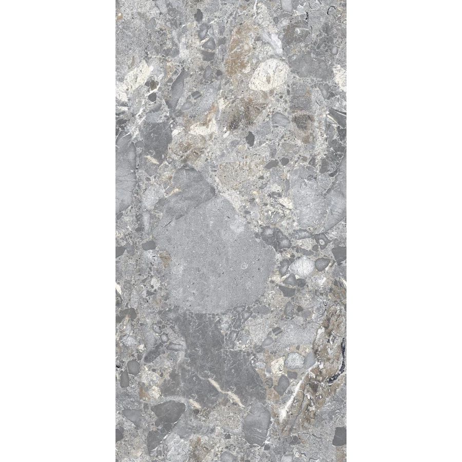 Керамогранит Seratonia Glossy Smoke Nero темно-серый 120х60 см