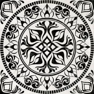 Декор Alma Ceramica Pronto черно-белый 60*60 см