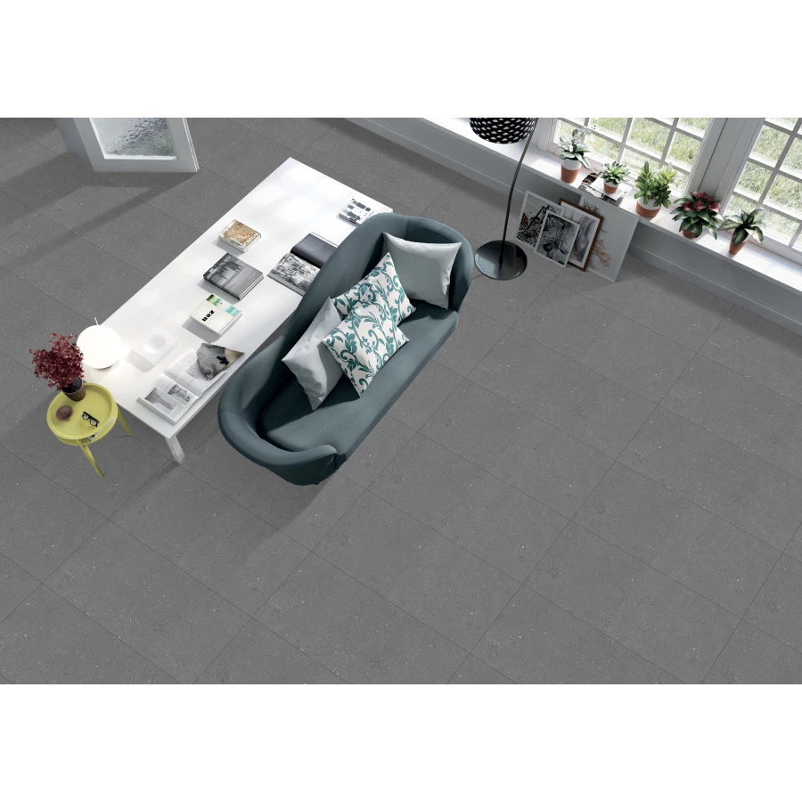 Керамогранит lamore Ceramic Matt 60х120 Lichi Dark матовый черный 60/120-032 120х60 см