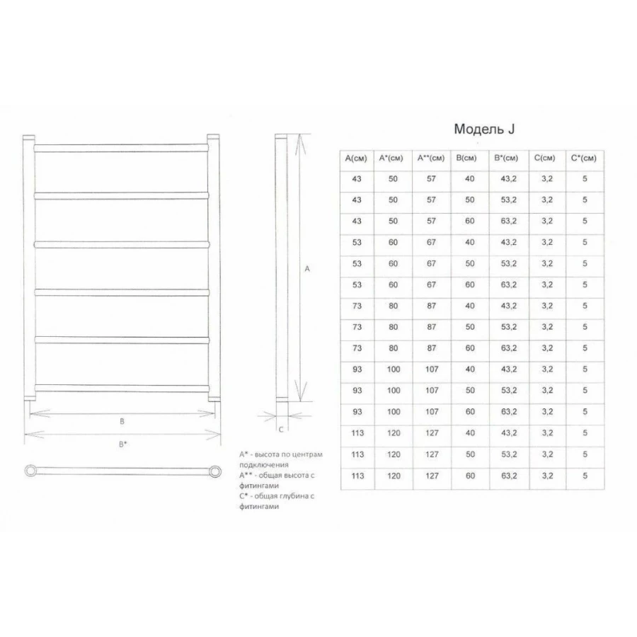 Полотенцесушитель Двин R Electro 60/40 / 1