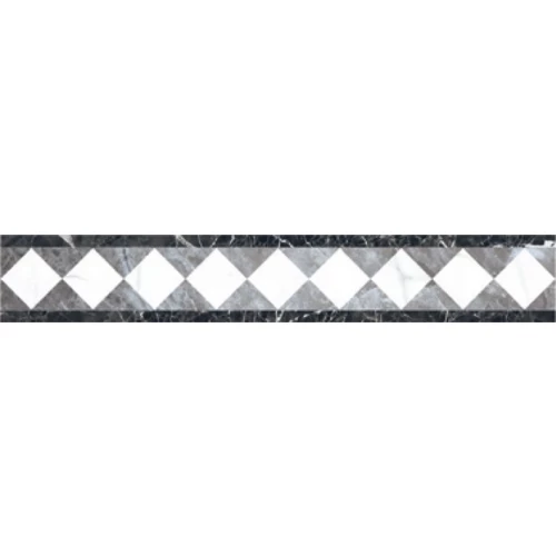 Бордюр Kerranova Black&White K-60/LR/f01-cut 10x60