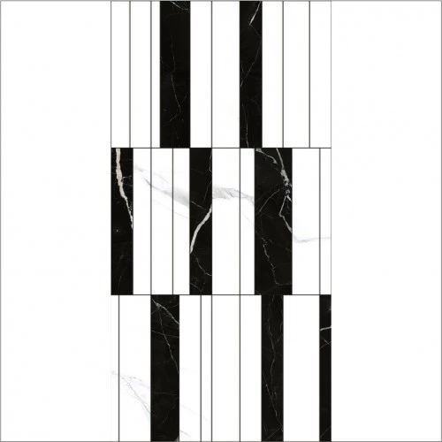 Декор Bonaparte Cassandra Pol бело-черный DK84001H 80х40 см