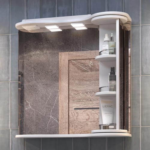 Зеркало шкаф Vigo Callao 700 навесной с поворотной полкой zsh.CAL.70.El 70.6x70.2 см