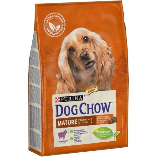 Сухой корм для собак старше 5 лет Dog Chow Mature Adult ягнёнок 2,5 кг