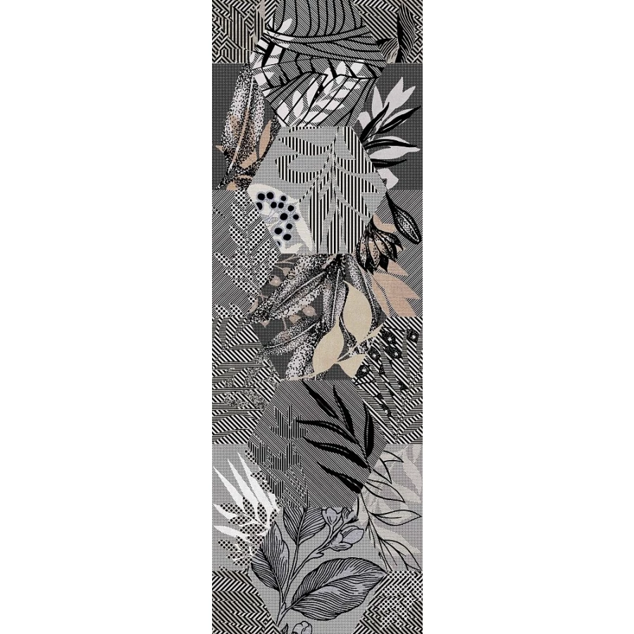 Вставка Creto Cemento Vetro Grey W\DEC P NR Mat 1 СEV19D37200A 25x75 