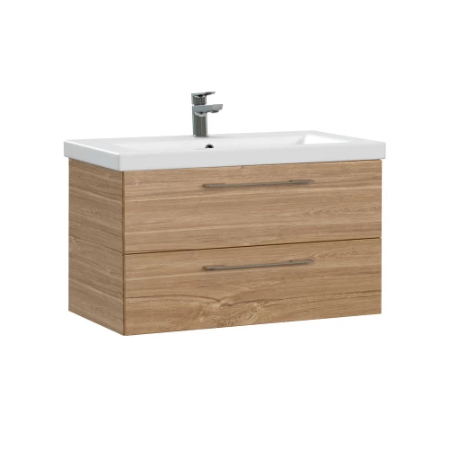 Тумба под раковину подвесная Cersanit Lara 80 для Como 80 орех 63416