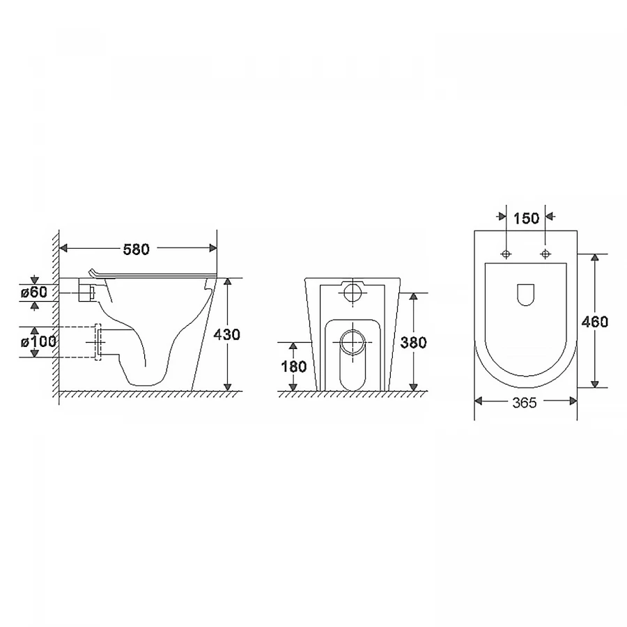 Унитаз приставной Azario безободковый быстросъемное сиденье микролифт с системой смыва Tornado AZ-1003D-UQ1 58х36х43 см