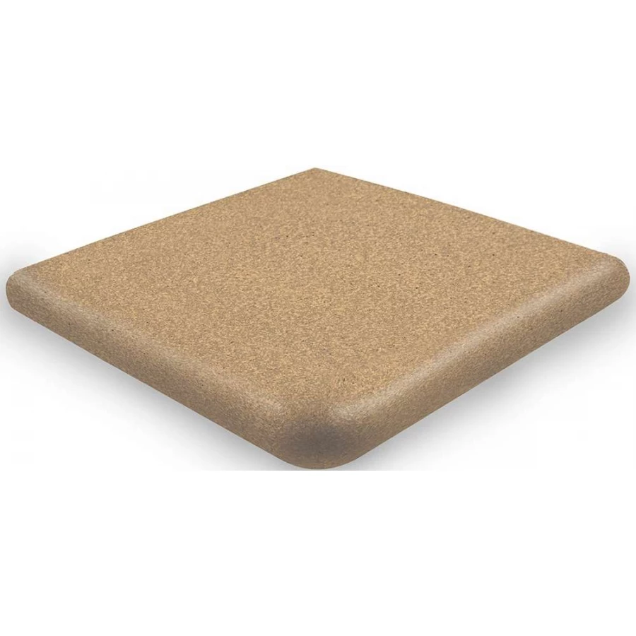 Ступень угловая из керамогранита Exagres Montana Cartabon Natural матовая коричневая 33х33 см