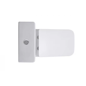 Унитаз напольный безободковый с бачком Aquatek Амадео тонкое сиденье с механизмом плавного закрывания крепеж AQ2914-00 63,5х38,5х82 см