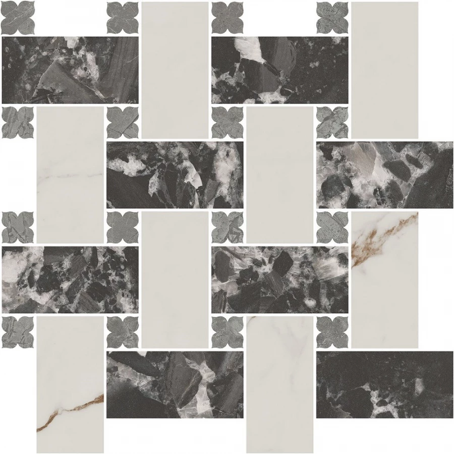 Керамогранит Kerama Marazzi Декор Риальто 3 матовый серый ID163 43,5x43,5 см