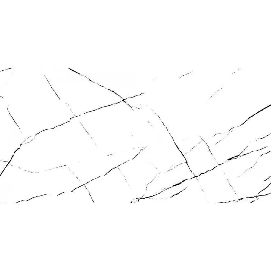 Керамогранит Bluezone Delta White & Black глянцевый черно-белый RP-215919 120x60 см