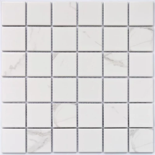 Мозаика Bonaparte Керамогранитная мозаика Calacatta-48 48х48 матовая белая 30,6х30,6 см
