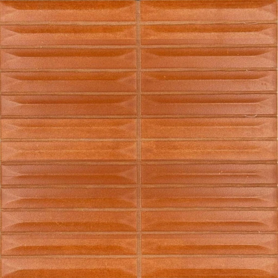 Плитка настенная Vilar Albaro Terre Arrow Tandoori 10х1,5 матовая терракотовая 20х20 см