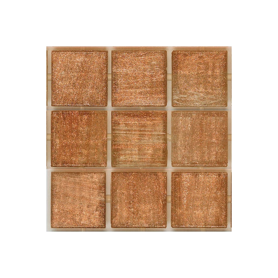 Мозаика стеклянная Trend Brillante Opale 222 тон 1 с авантюрином 2x2 на бумаге глянцевая коричневая Br222-1 31,6х31,6 см