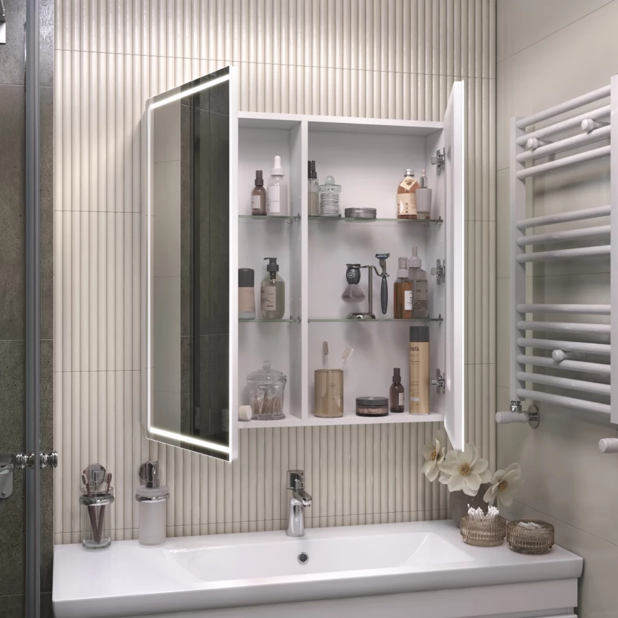 Зеркало шкаф Vigo Geometry Classic 800 навесной 118 79.6x79 см