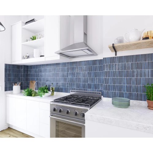 Керамогранит Dune Ceramica Kit-Kat Mosaic Ocean Glossy глянцевый темно-синий 188860 23,1х11,5 см