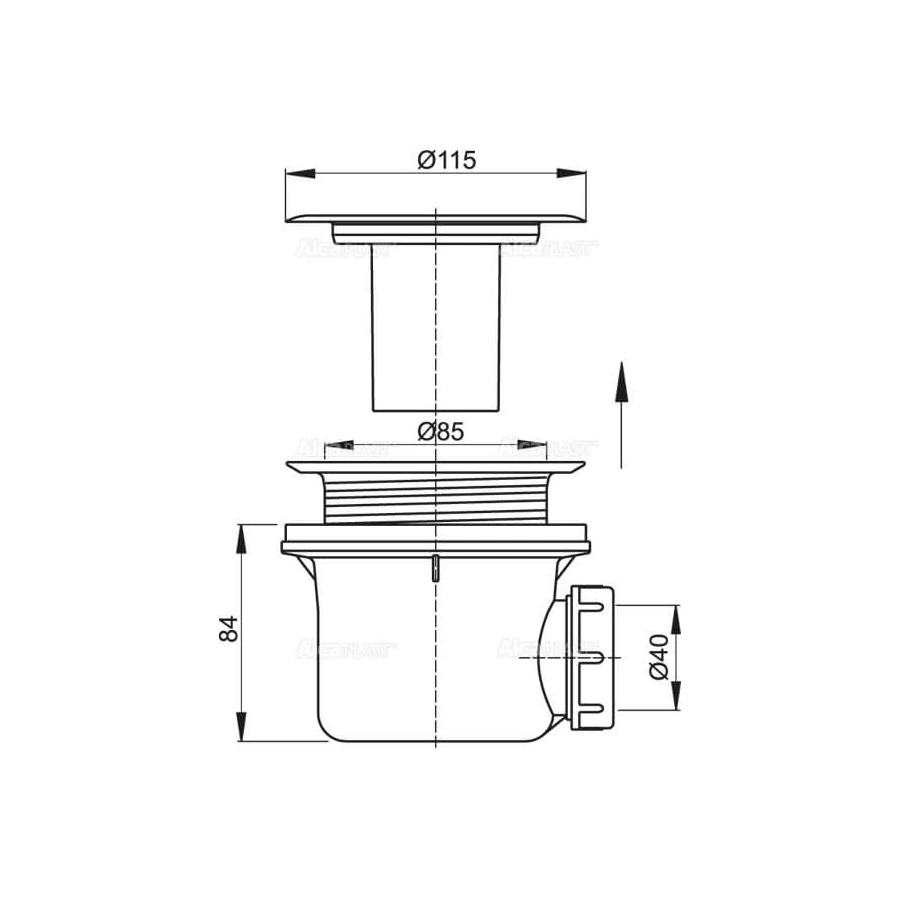 Сифон для душевых поддонов RGW A48 90 мм 36241100-10