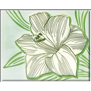Вставка Нефрит-Керамика Лилия зеленая 8х10 см