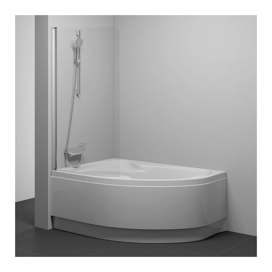 Шторка для ванны Ravak CVSK1 Rosa 140/150 L блестящий транспарент 7QLM0C00Y1